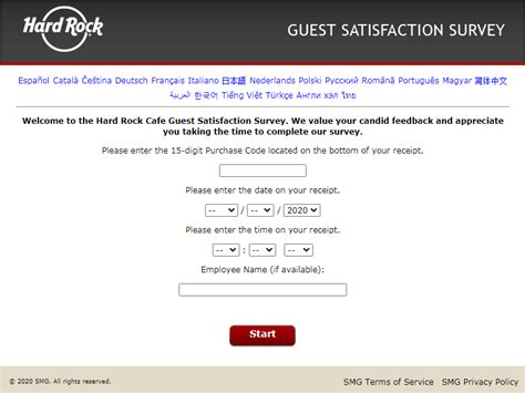 hard rock cafe testing|Hard Rock Cafe Guest Satisfaction Survey .